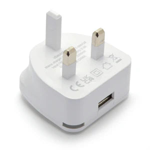 C3 Single USB 3 Pin Mains Charger USB Wall Charger Plug Adaptor